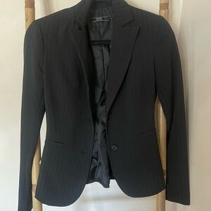 Women’s Black Pinstripe Blazer